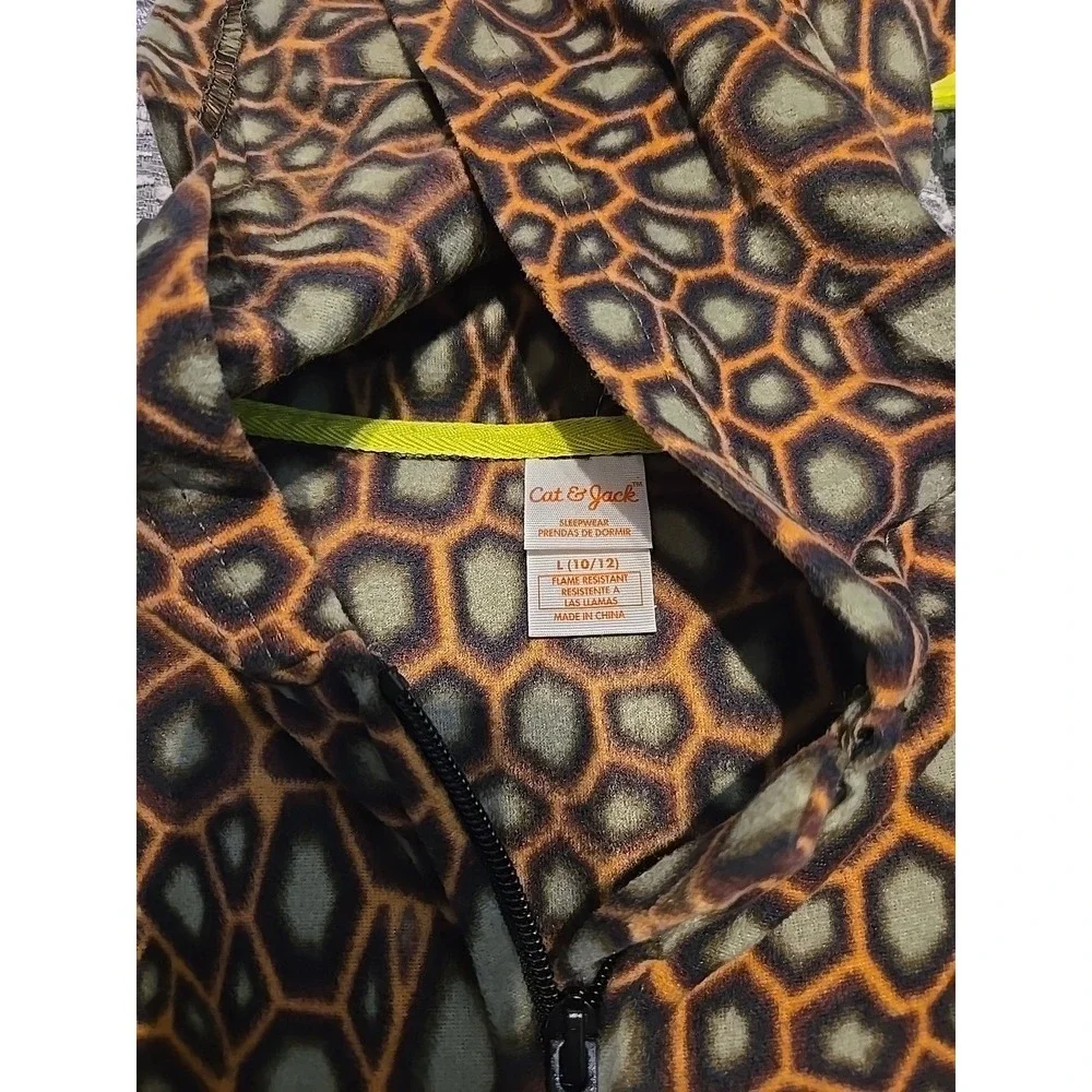 Dino Union Suit - Cat & Jack  Hooded Micro Fleece PJs Med 10/12 Halloween *NWT*